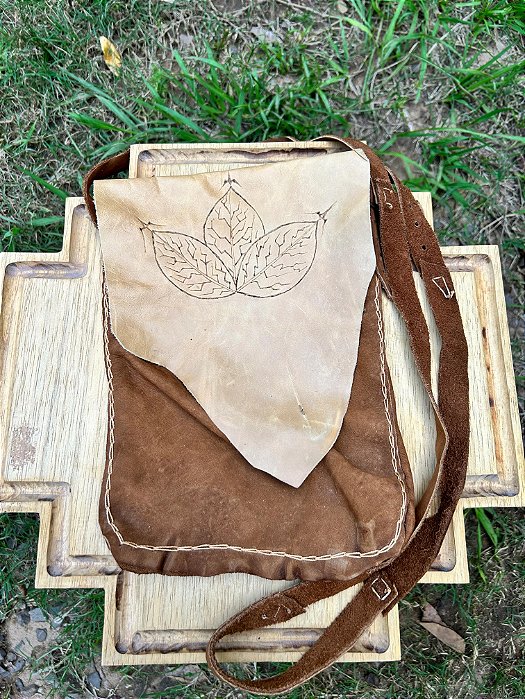 Bolsa Xamânica em Couro de Boi - Tamanho Grande