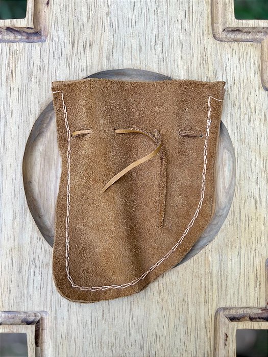 Bolsa Xamânica em Couro de Boi - Tamanho Médio