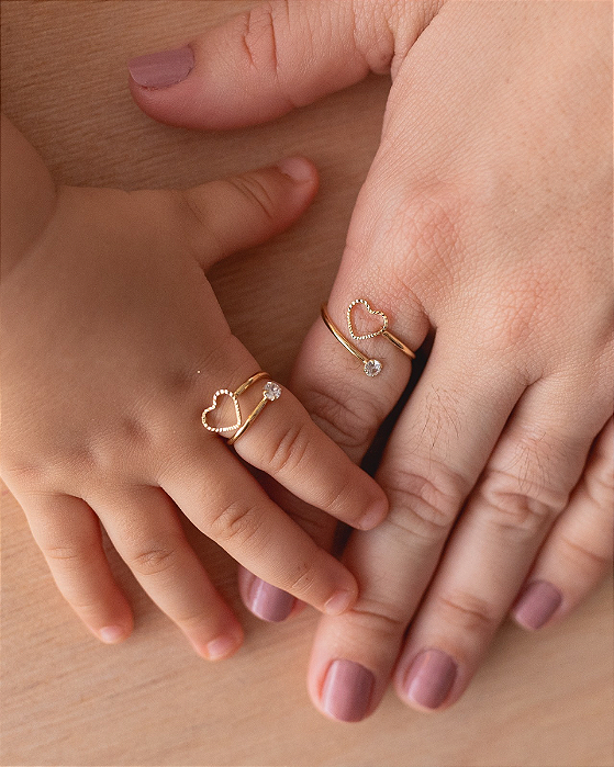 Anéis Mãe e Filha Valentina