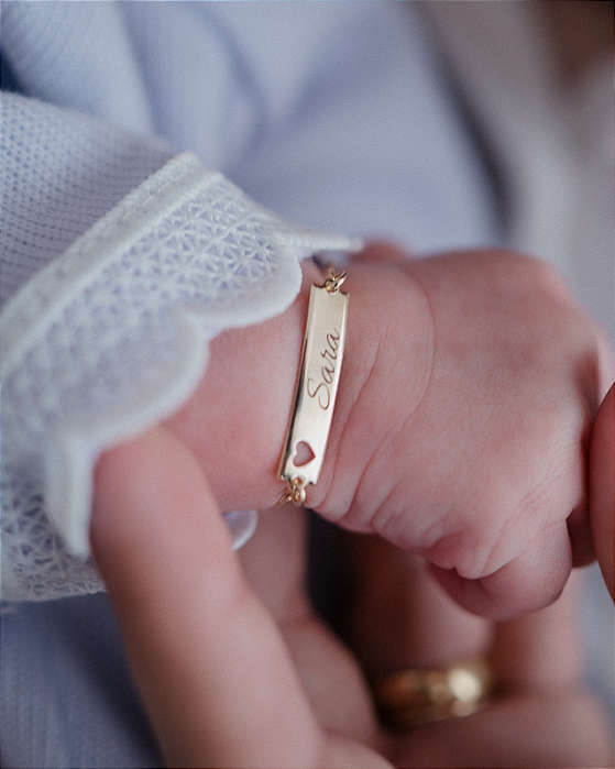Pulseira Infantil Personalizada Coração