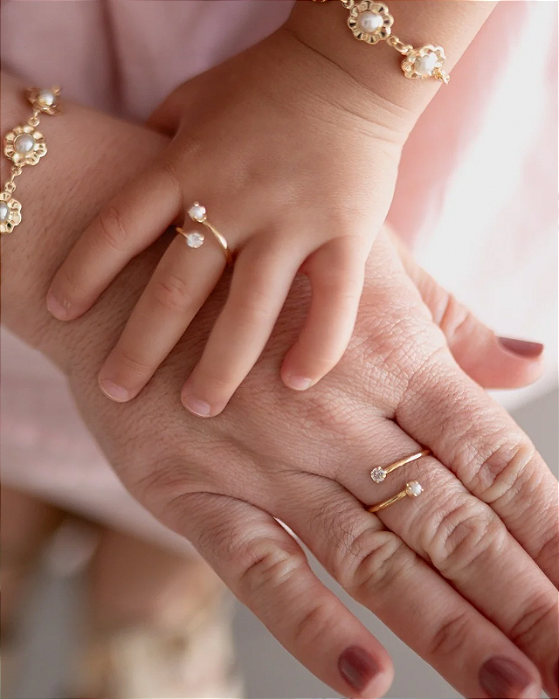 Anéis Mãe e Filha Mel