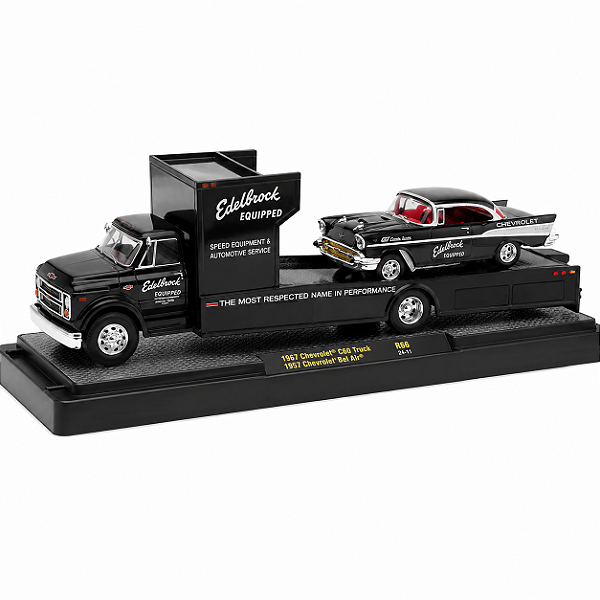 Miniatura Chevrolet 1967 C60 + Bel air 1957 1/64 M2machines