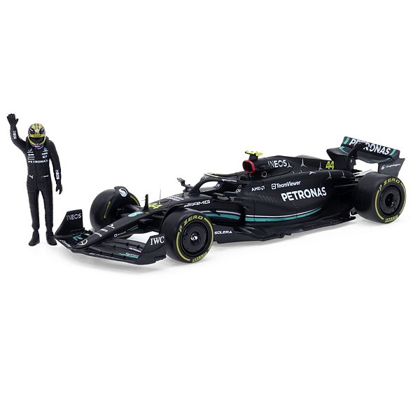 Fórmula 1 Mercedes W14 Lewis Hamilton c/ Piloto 1:24 Bburago