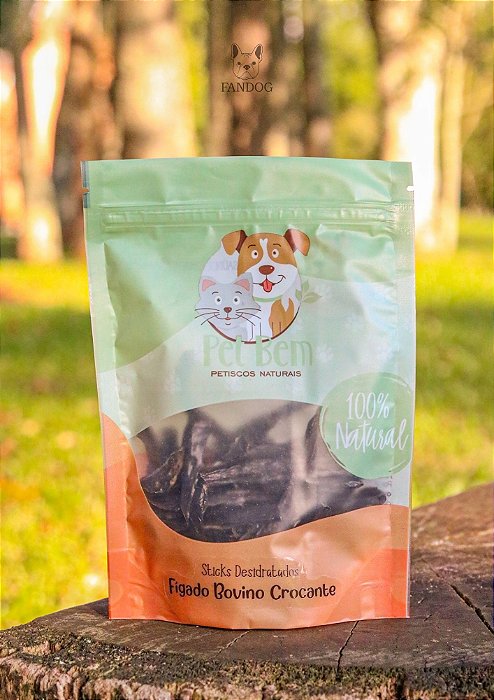 Fígado Bovino Crocante 60g - Pet Bem