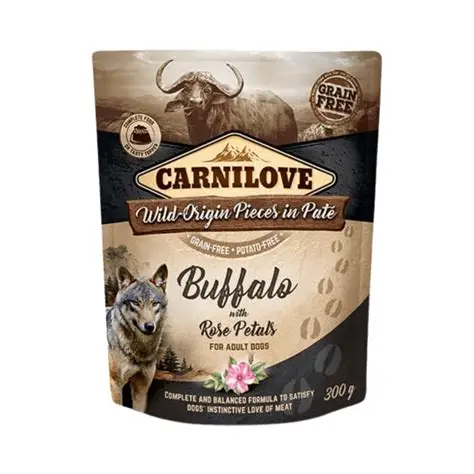 Alimento Úmido Pouch de Búfalo com Pétalas de Rosas 300g - Carnilove