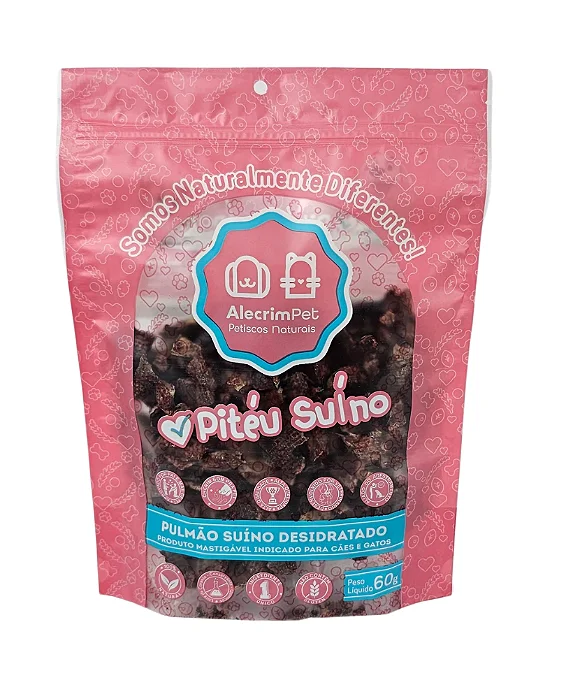 Pulmão Suíno 60g - Alecrim Pet