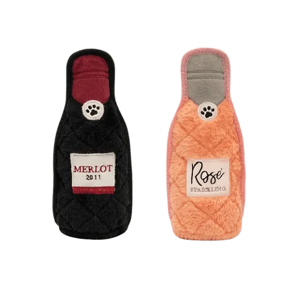 Pelúcia com Garrafa Pet Happy Hour Vinho Merlot e Rose 2un - Zippy Paws