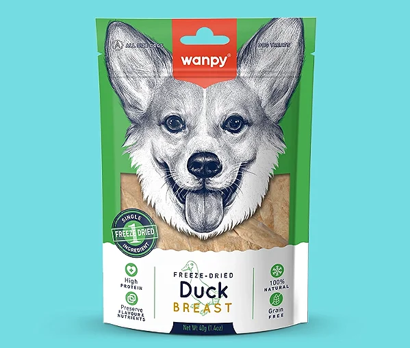 Petisco Liofilizado Peito de Pato 40g - Wanpy