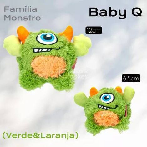 Pelúcia com Bola de Apito Baby Monster Verde P - Petta