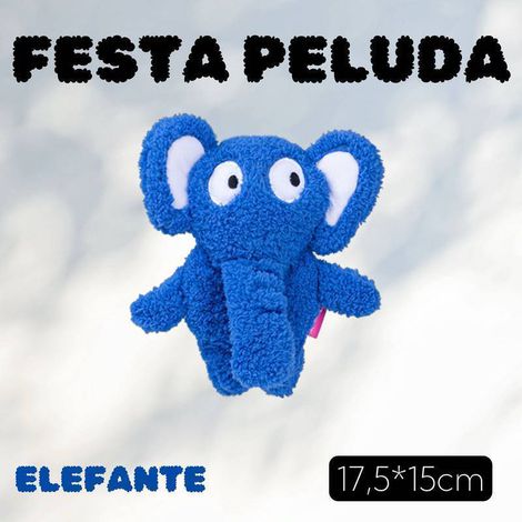 Pelúcia Festa Peluda Elefante Azul - Petta