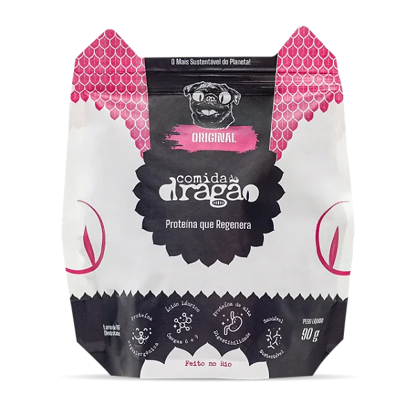 Comida de Dragão Original - Larvas desidratadas para cachorro 90g