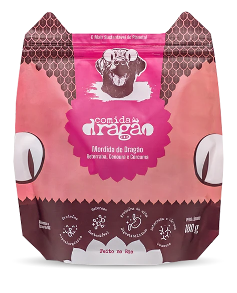 Mordida de Dragão - Petisco de Larva e Legumes para Cães 180g