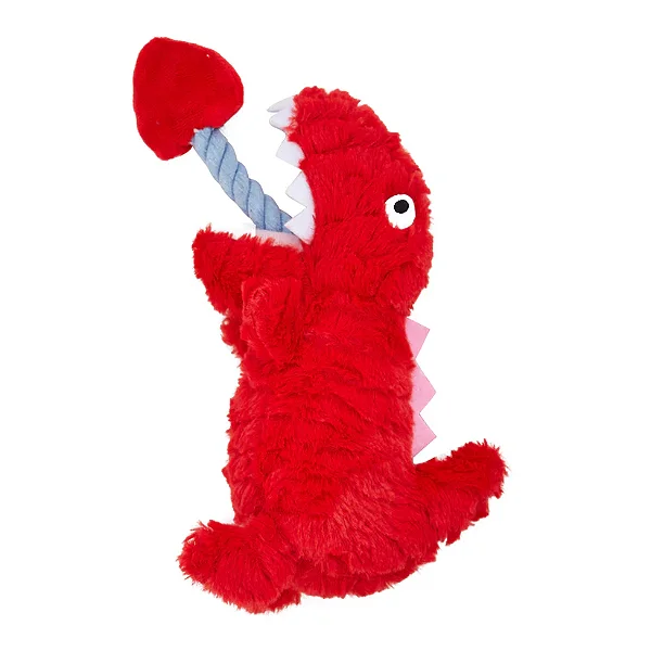 Pelúcia para Cães Dinossauro T-Rex com Coração - Petta