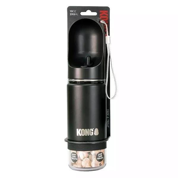 Garrafa 2 em 1 com Bebedouro e Compartimento para Petiscos Trek&Treat 295ML