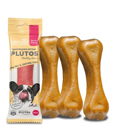 Plutos Cheese & Salmon Mordedor Natural para Cães GG - 125g