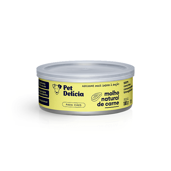 Molho Natural Para Cães Sabor Carne 100g - Pet Delicia