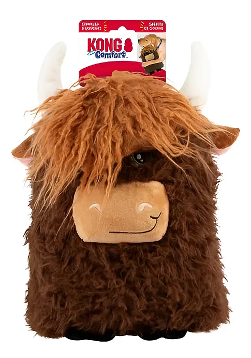 Pelúcia Kong Confort Jumbo Highland Cow Marrom XG