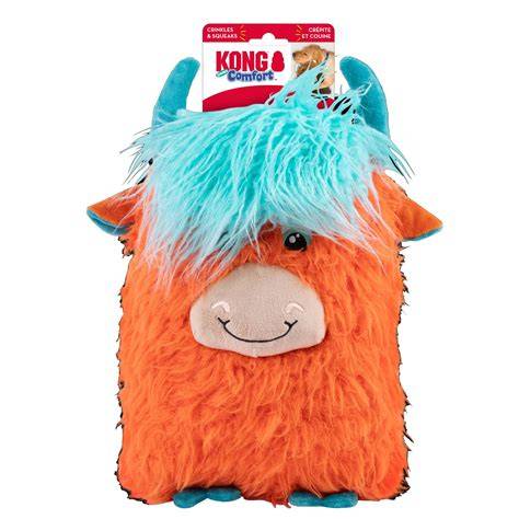 Pelúcia Kong Confort Jumbo Highland Cow Laranja XG