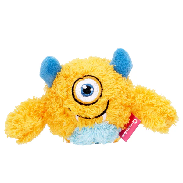 Pelúcia com Bola de Apito Baby Monster Amarelo P - Petta