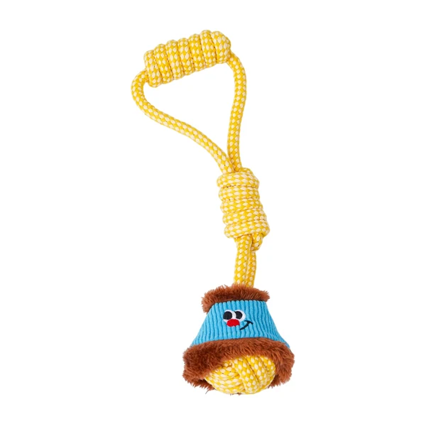 Brinquedo Interativo com Corda Lampada Amarelo - Petta