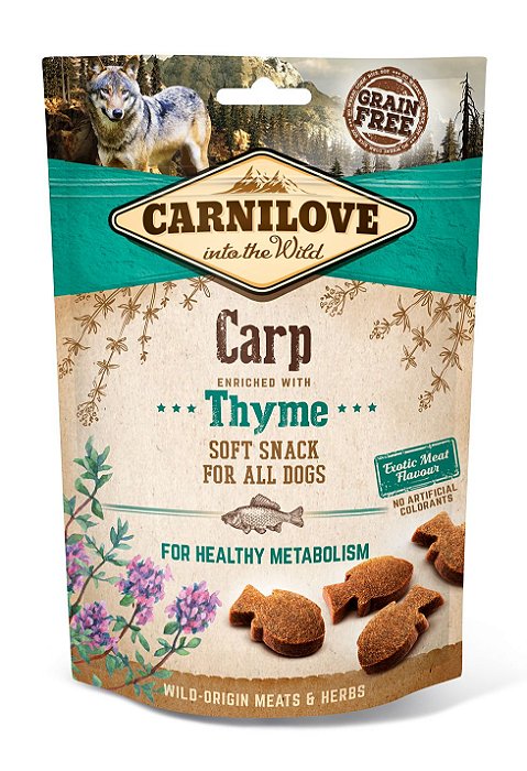 Soft Snack sabor Carpa com Tomilho 200g - Carnilove