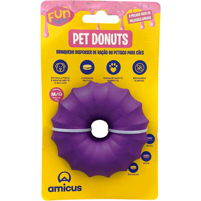 Brinquedo Recheável Donuts Roxo P - Amicus