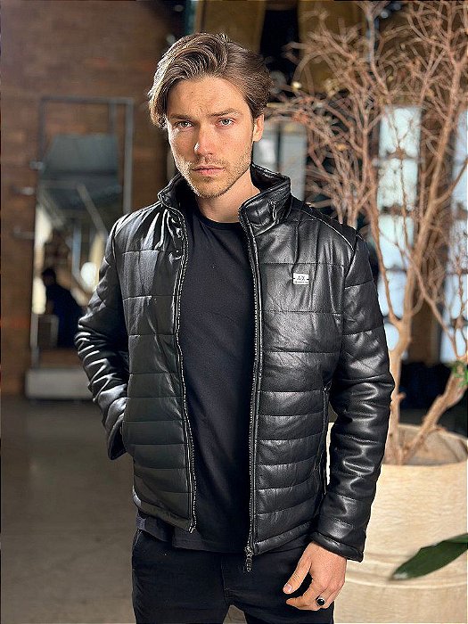 Bomber couro sales