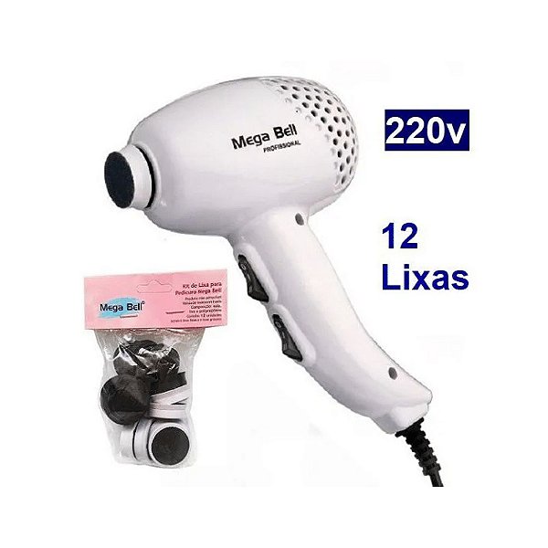 Aparelho Pedicuro Profissional para Lixar Pés Mega Bell - Branco 220 V
