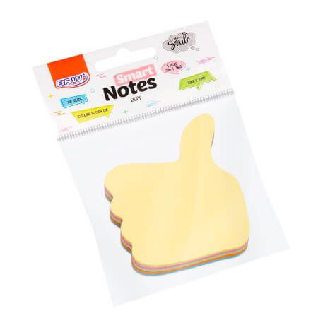 Bloco de Anotações BRW Tom Pastel 70mm X 70mm Com 100 Folhas e 5 Cores Formato Like