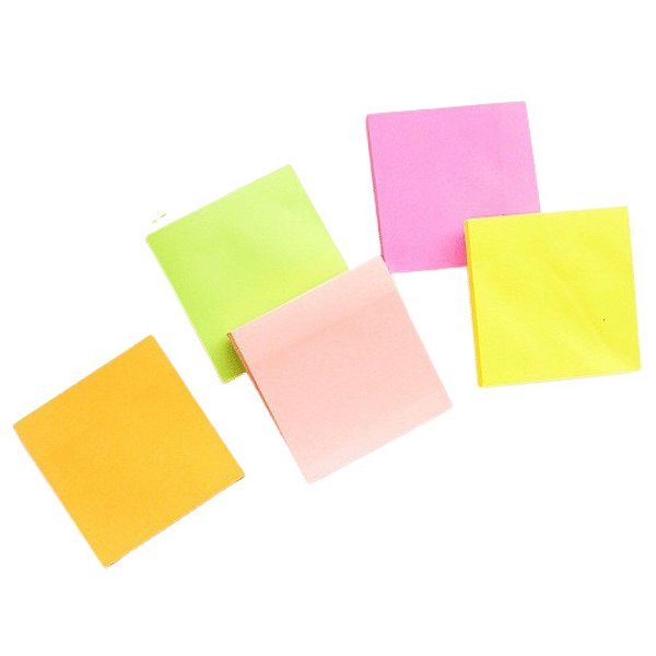 Bloco de Notas Adesivas Mutual  76mm X 76mm 100 folhas coloridas-Rosa