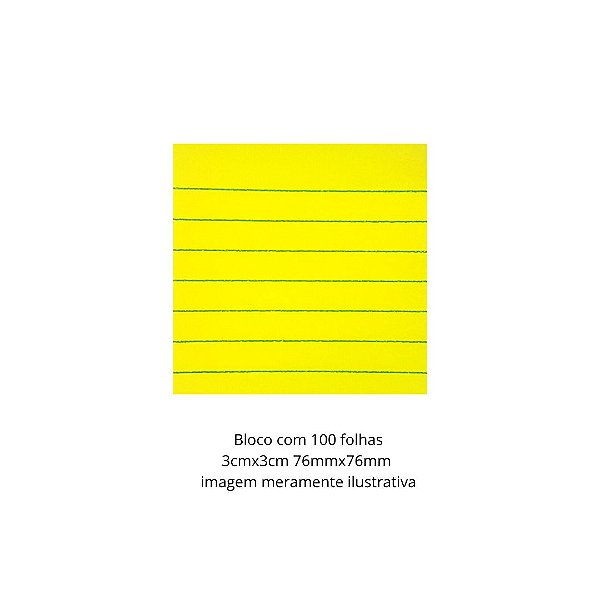 Bloco de Notas Mutual 100 Folhas 76mm x 76mm Folhas Coloridas
