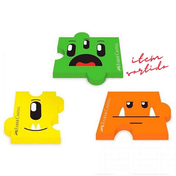 Borracha Faber Castell Monster Puzzle Cores Sortidas