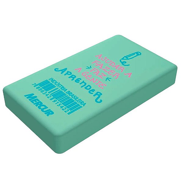 Borracha Mercur Retangular Color Cores Sortidas