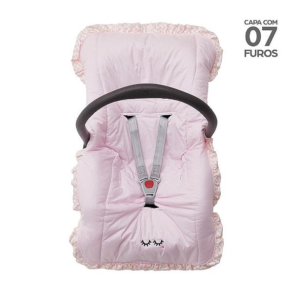 Capa Para Bebê Conforto Papi Baby Com Bababdo 92cm x 55cm - Feminino