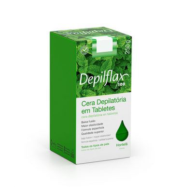 Cera Depilatória em Tabletes Depilflax Hortelã 250g