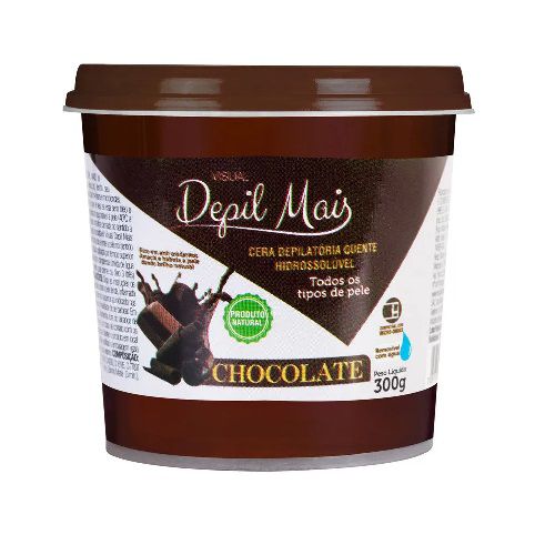 Cera Depilatória Quente Hidrossolúvel Depil Mais 300g Chocolate