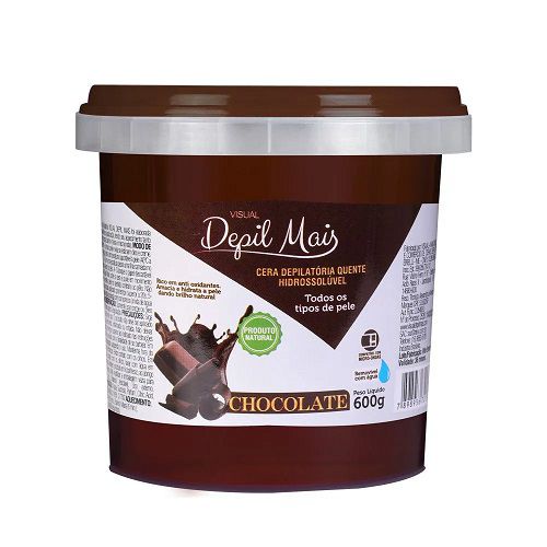Cera Depilatória Quente Hidrossolúvel Depil Mais 600g Chocolate