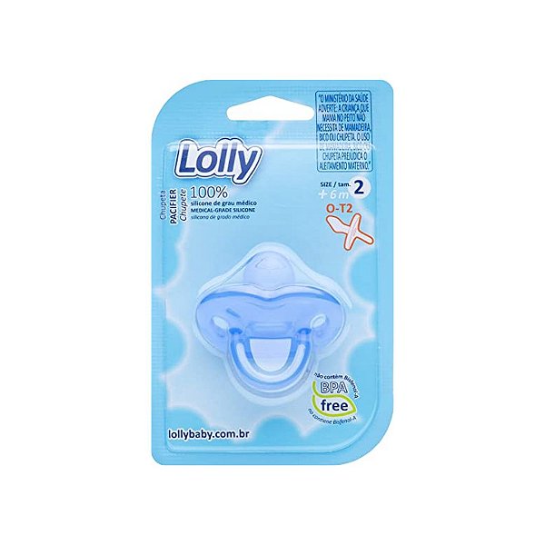 Chupeta Lolly Tamanho 2 +6 Meses Azul