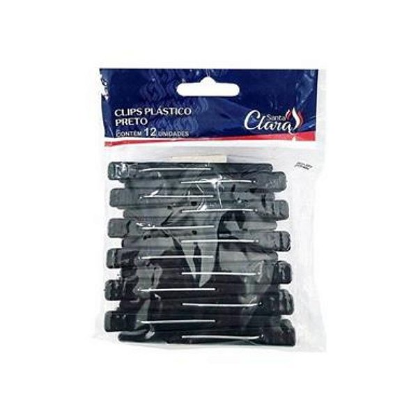 Clips Plastico Preto Santa Clara