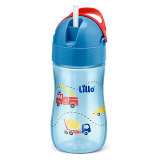 Copo com Canudo Lillo 300ml +12 Meses Azul