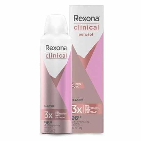 Desodorante Rexona Clinical Aerosol Classic 96h 150ml 91g