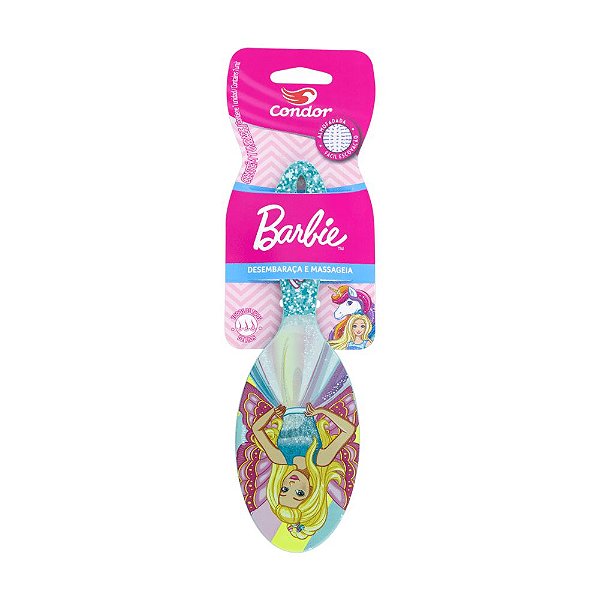 Escova de Cabelo Barbie Condor Formato Oval