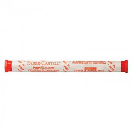 Estojo com 6 Grafites Faber Castell 2.0mm HB