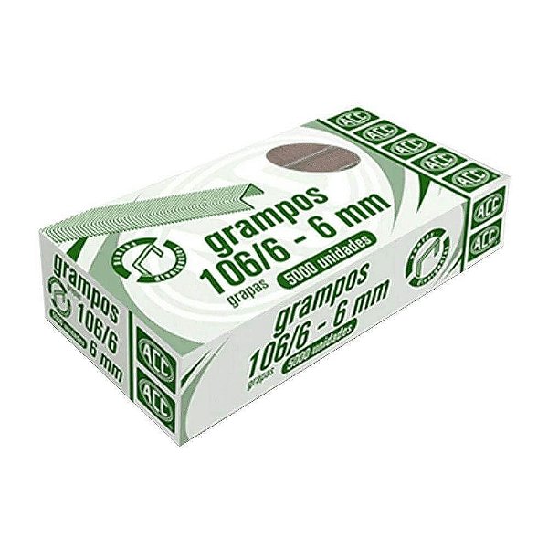 Grampos ACC 106/6 6mm 5000 unidades