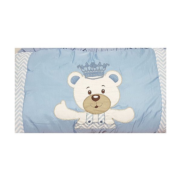 Jogo de Lençol para Berço Bebê Azul Urso 2 un