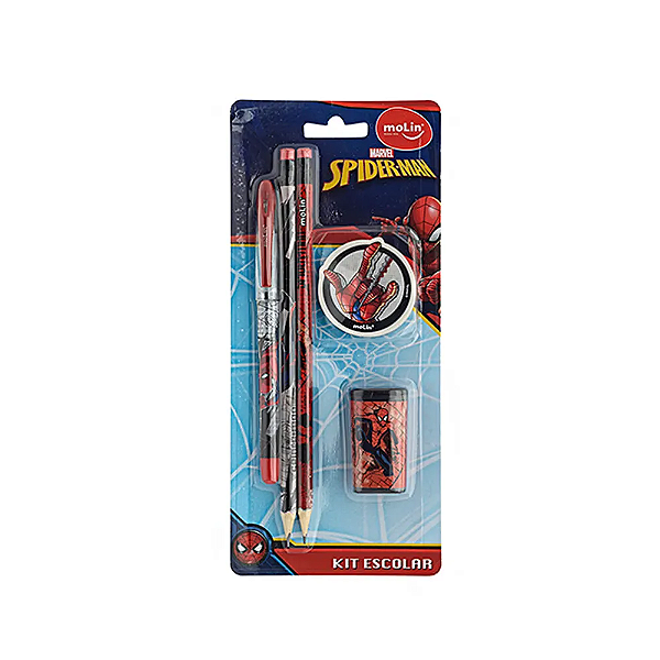 Kit Escolar Spiderman Molin 5 peça 05180