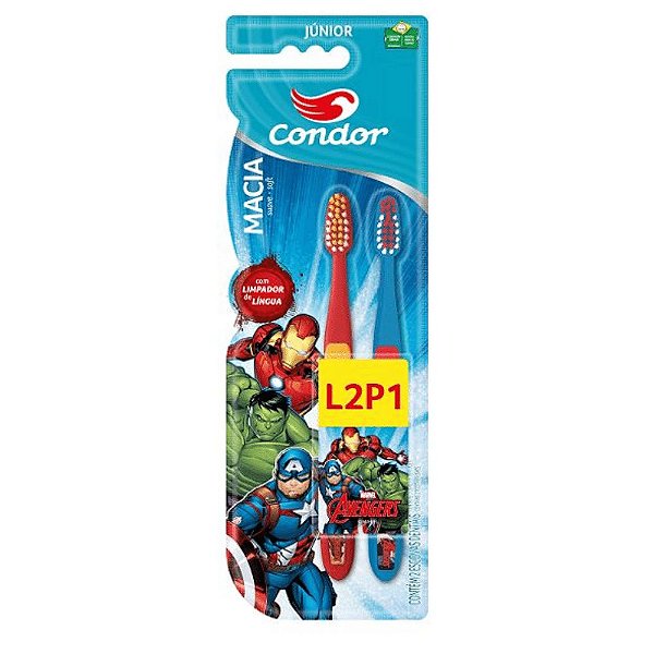 Kit Escovas Condor Avengers Leve 2 Pague 1