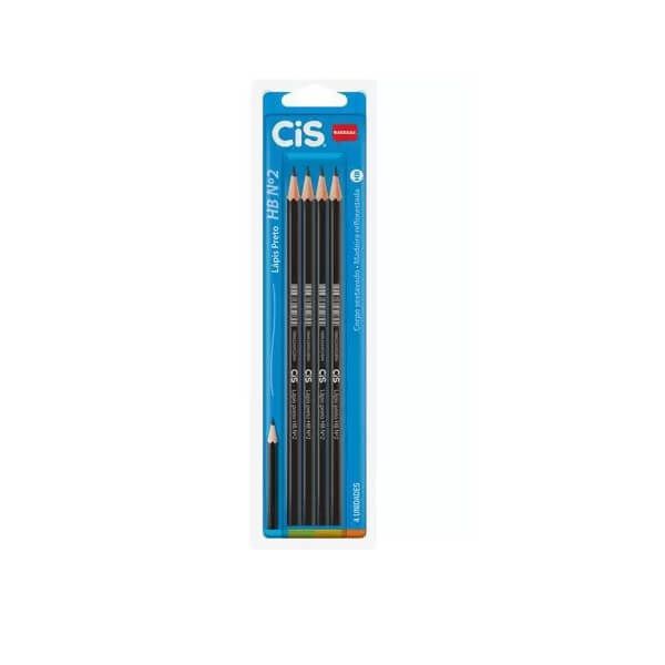 Kit Lapis Preto Cis HB N°2 - 4 Unidades