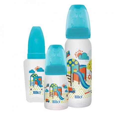 Kit Mamadeira Evolução Divertida Lillo 50ml / 120ml / 240ml Azul