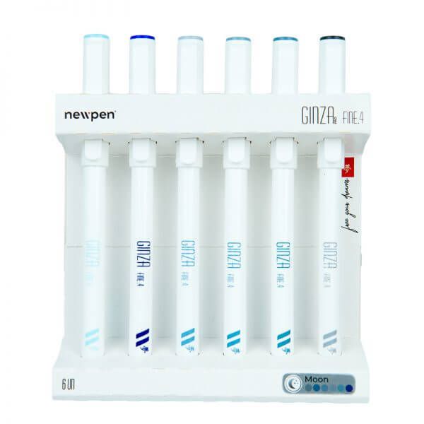 Kit Marcador Artistico Newpen Fine.4 Ginza PRO - Moon Multicor com 6 Unidades